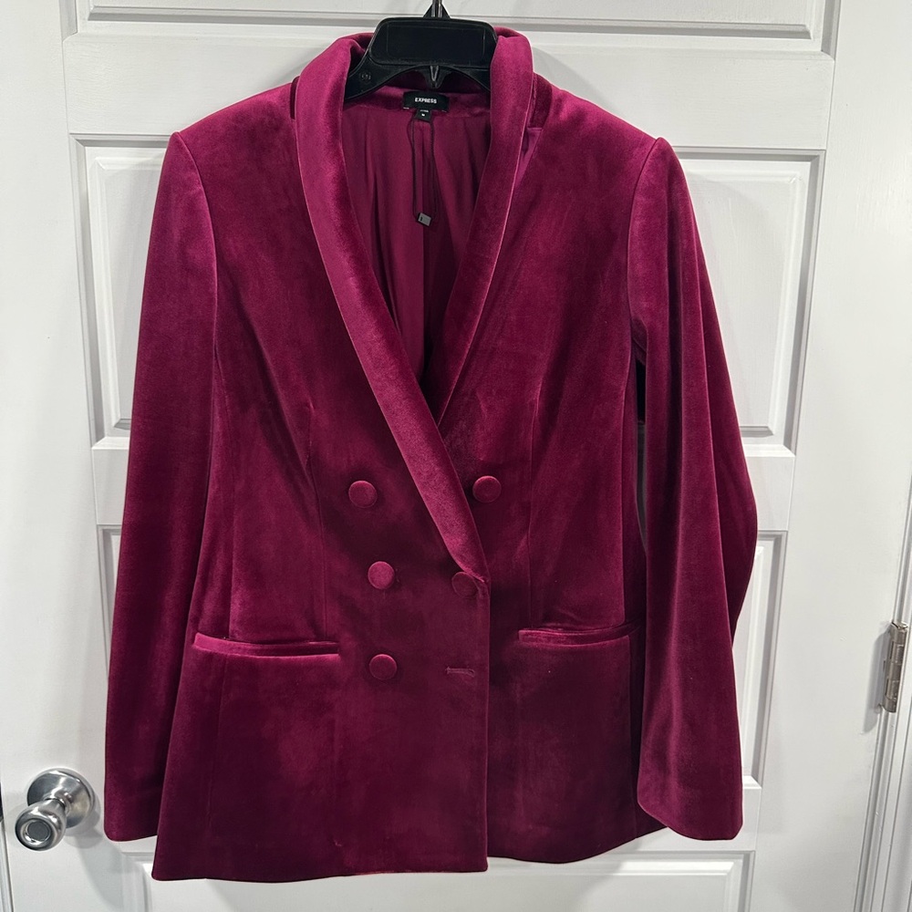 Women's Velvet Double-Breasted Jacket